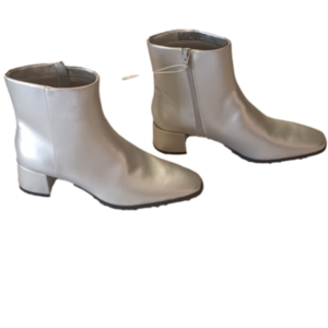 Silver ankle boots 10